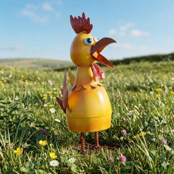 Bunter Hahn Gustav ca. 34 cm - Dekofigur